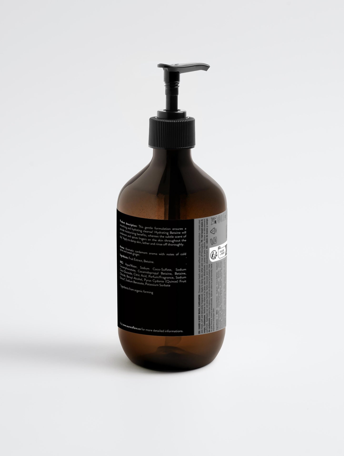 Hand & Body Wash, Ginger & Smoky Cardamom 490ml