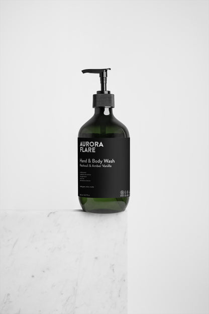 Hand & Body Wash, Patchouli & Amber Vanilla 490ml