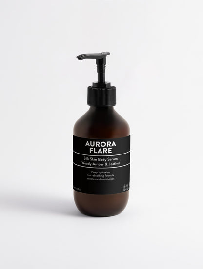 Silk Skin Body Serum, Woody Amber & Leather 270ml