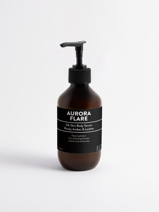 Silk Skin Body Serum, Woody Amber & Leather 270ml