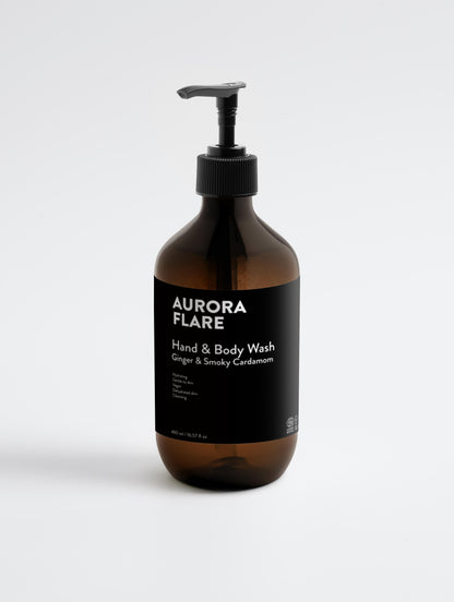Hand & Body Wash, Ginger & Smoky Cardamom 490ml