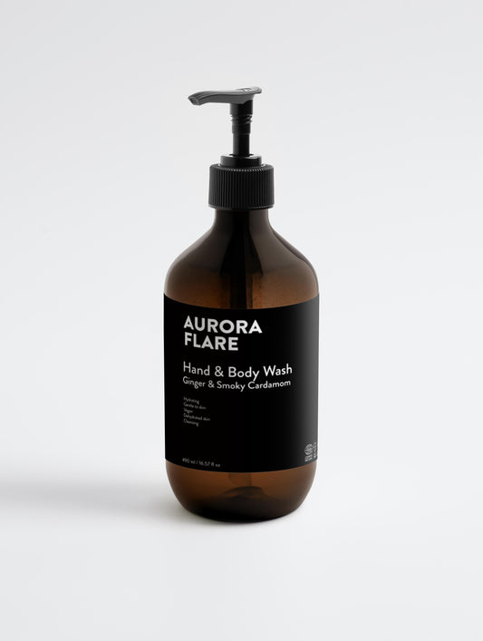 Hand & Body Wash, Ginger & Smoky Cardamom 490ml