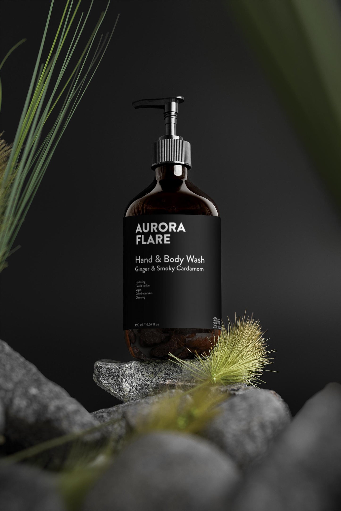 Hand & Body Wash, Ginger & Smoky Cardamom 490ml