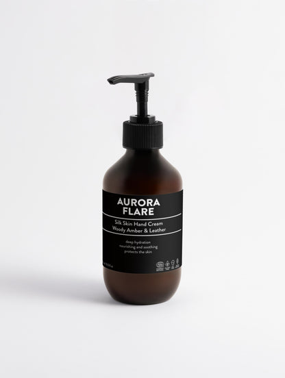 Silk Skin Hand Cream, Woody Amber & Leather 270ml