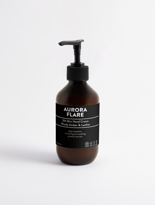 Silk Skin Hand Cream, Woody Amber & Leather 270ml